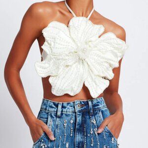 Hand-beaded Flower Top (Patbo)